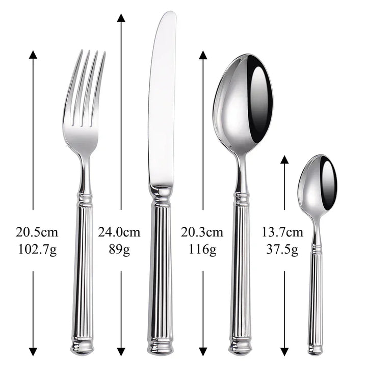 BowLift | Premium Stainless Steel Cutlery Set – 304 Mirror Finish Silverware for Everyday & Formal Dining