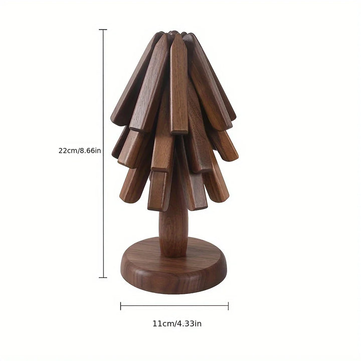 BowLift | Walnut Coaster Set - Protect your surfaces with tree-shaped coasters