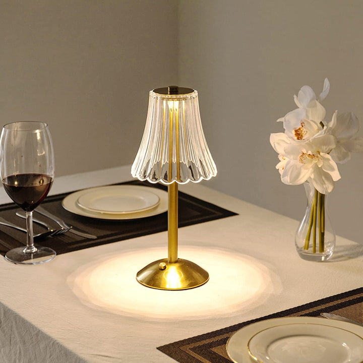 Golden Crystal Table Lamp - Aurora Luxe | Bowlift