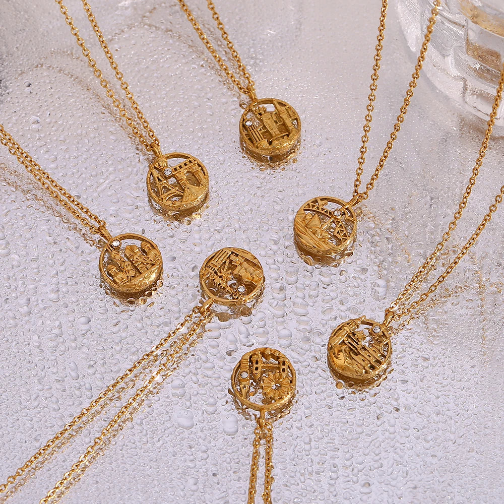 BowLift | 18k Landmark Adventures Travelers Necklace