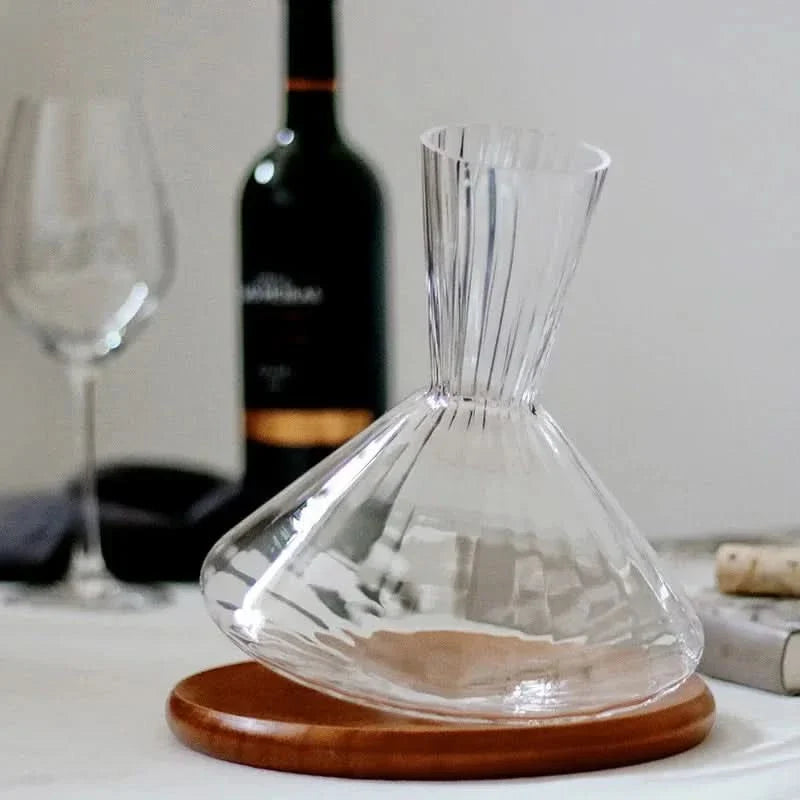 BowLift | Crystal Glass Rotating Wine Decanter 1L