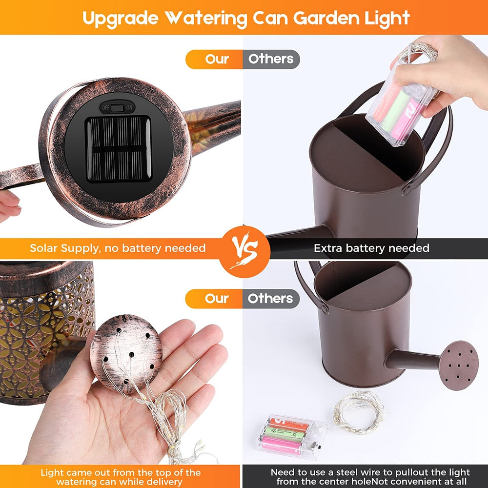 BowLift | Garden Watering Solar-Powered Can Patio Light