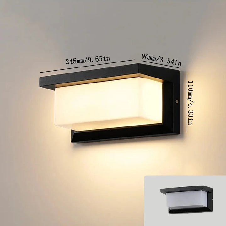 BowLift | LED wall light with radar motion sensor – 16W waterproof light for indoor and outdoor use, cold and warm white light, AC85-265V
