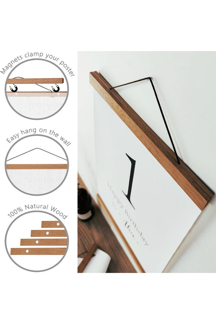 Magnetic poster frame hooks | Bowlift