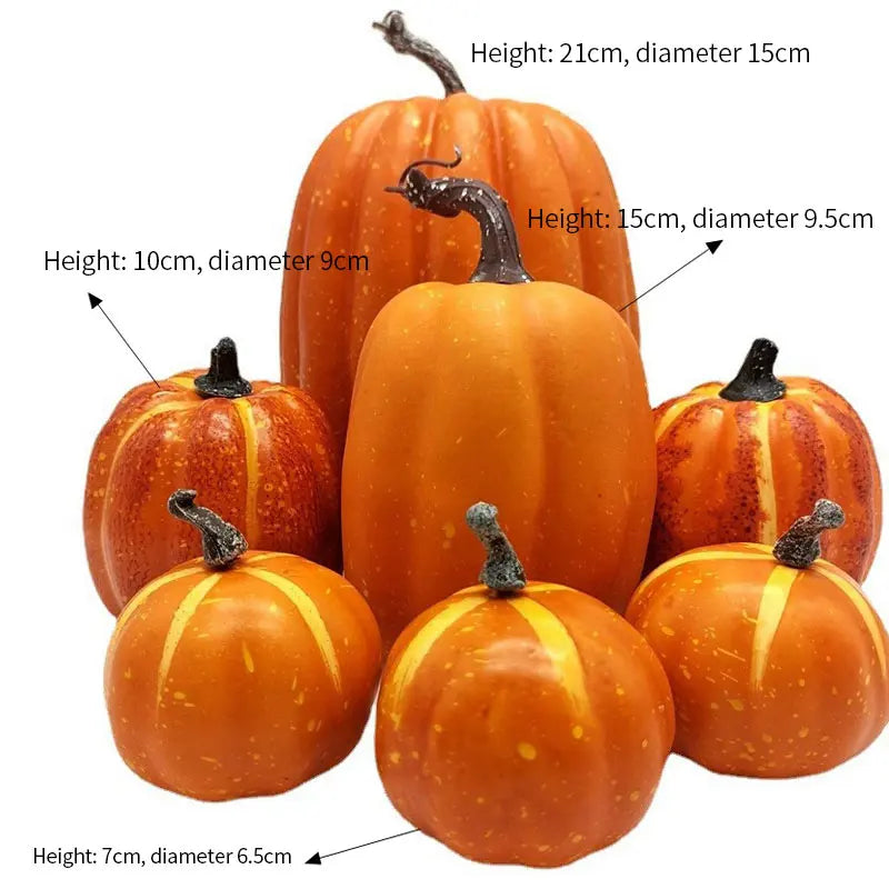 BowLift | Decorative Pumpkins PumpkinCharm | 7-piece Set | Autumn & Halloween Decor | Lightweight & Reusable