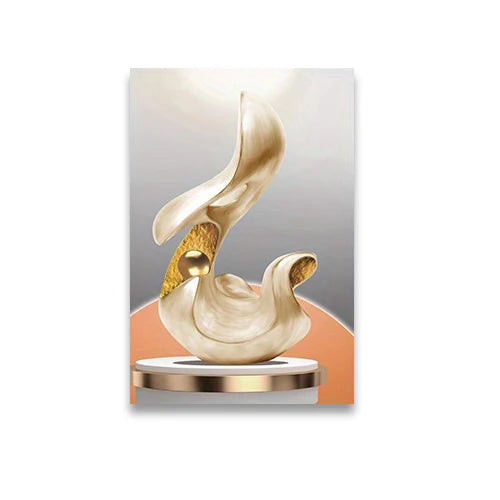 Modern Aesthetics Abstract Still Life Wall Art Fine Art Canvas Prints Light Luxury Pictures For Living Room Dining Room Home Office Decor | Bowlift