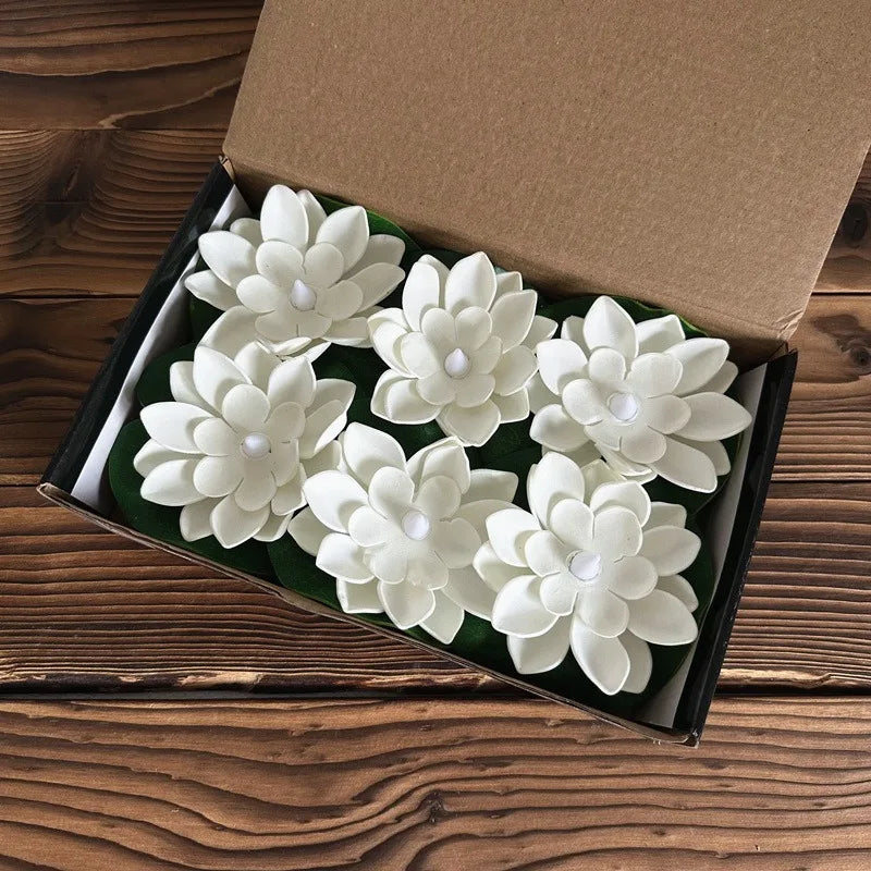 BowLift | GlowLotus Solar Lotus Lamp | Water Sensor | Warm White Light for Pond & Garden