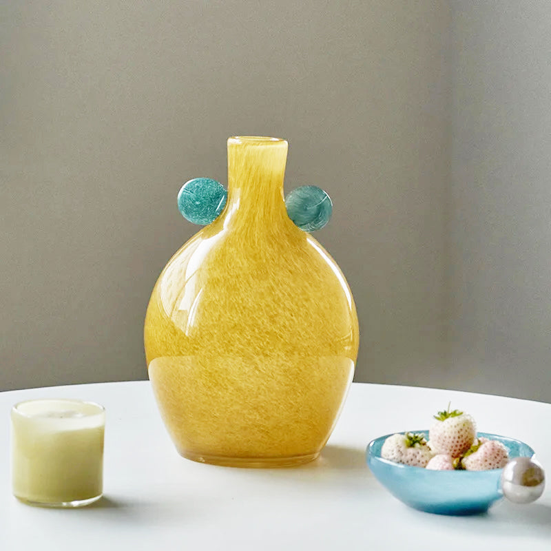 Coloured Globe Handled Glass Jar Vase Collection | Bowlift