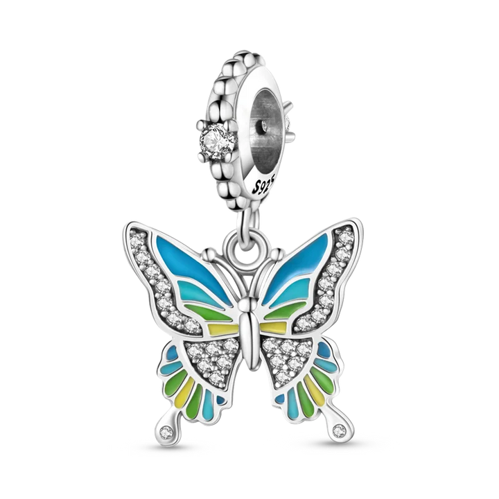 BowLift | 925 Silver Golden Leopard Charms Beads Colorful Chameleon Rhinoceros Lion Scarab Cat Pendant Compatible with Original Pandora Bracelet Jewelry