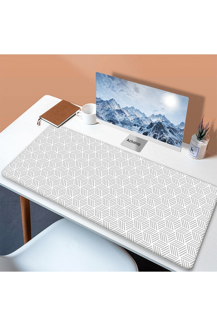White Art Mouse Pad Desk Mat | Bowlift