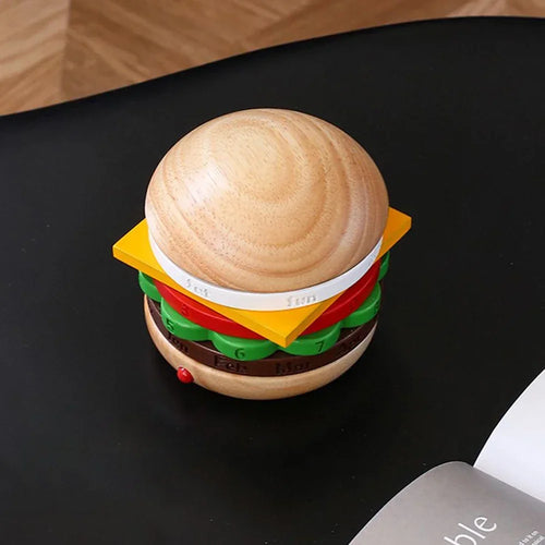Rotating Wooden Hamburger Decorative Calender | Bowlift