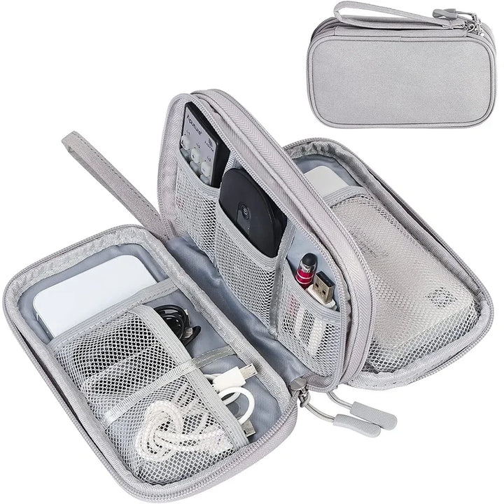 BowLift | Techviva PackSafe Electronic Organizer Bag | 2-layer & waterproof | For cables, chargers, USB & accessories | Compact & portable
