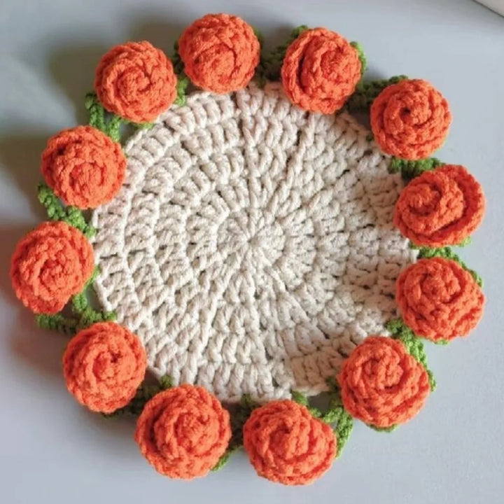 Handcrafted ConvertiBowlifte Yarn Rose Bouquet | Bowlift