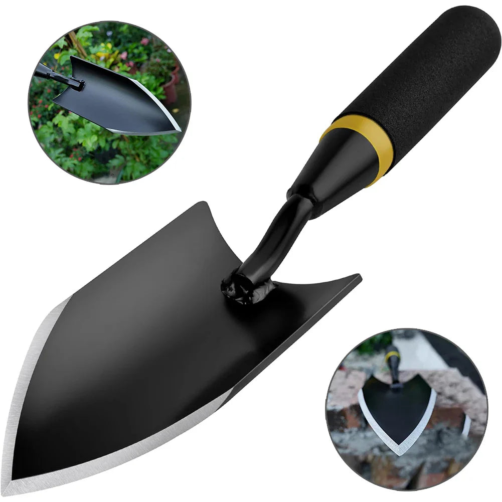 BowLift | TerraGrip Garden Spade | Extra Robust & Ergonomic | Seamlessly Welded | For Hard Soils & Roots