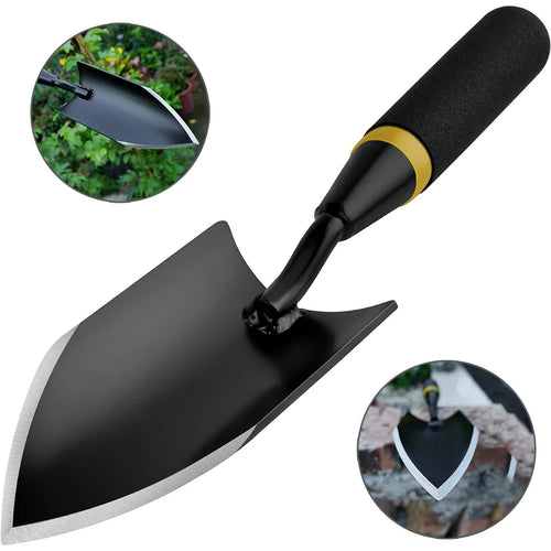 BowLift | TerraGrip Garden Spade | Extra Robust & Ergonomic | Seamlessly Welded | For Hard Soils & Roots