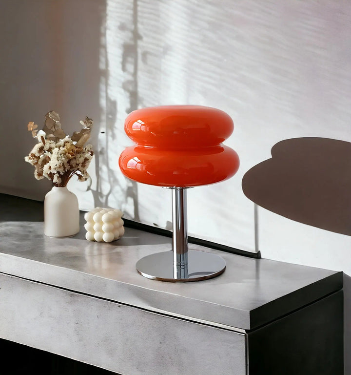 BowLift | Elegant Macaron Glass Table Lamp with USB - 3 Light Colors
