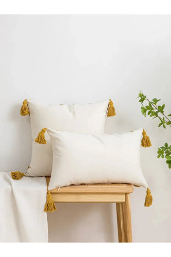 Yellow Geometric Cotton Pillowcase | Bowlift