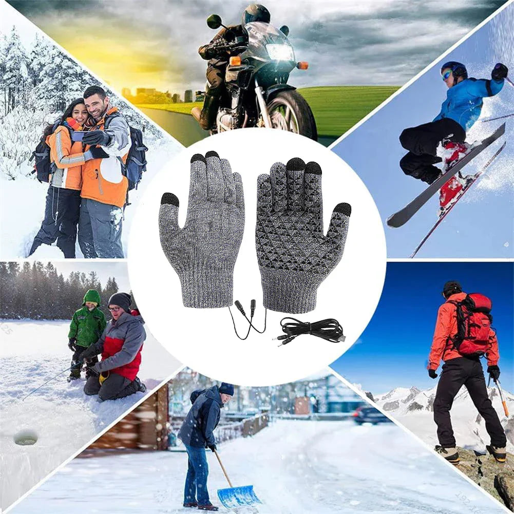 BowLift | Heated Gloves FROSTIQ | USB Charging | Touchscreen & Non-Slip | Winter Thermal Gloves for Outdoor & Cycling