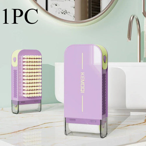 BowLift | Dual-Action Cleaning Brush Roller Soap Holder
