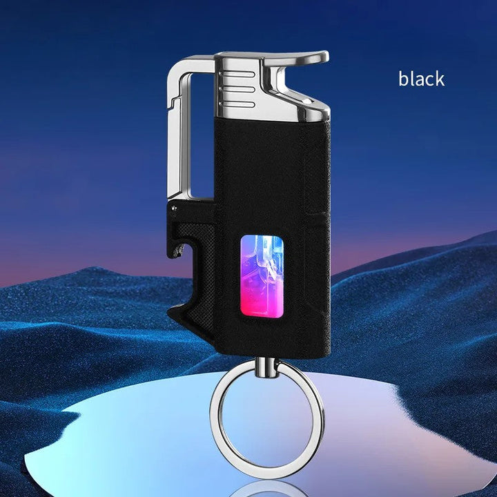 Modern Windproof Metal  Bottle Opener Keychain Lighter | Bowlift