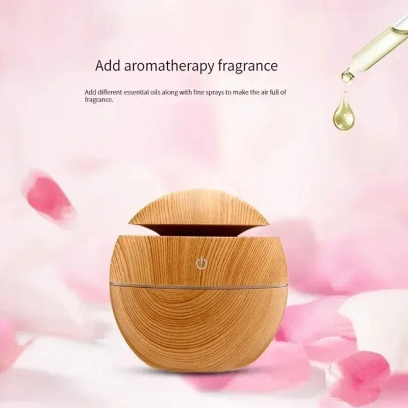 BowLift | AeroMist Air Humidifier 130 ml | Whisper Quiet <35 dB | USB Operation & LED Light | With Aroma Oil Function