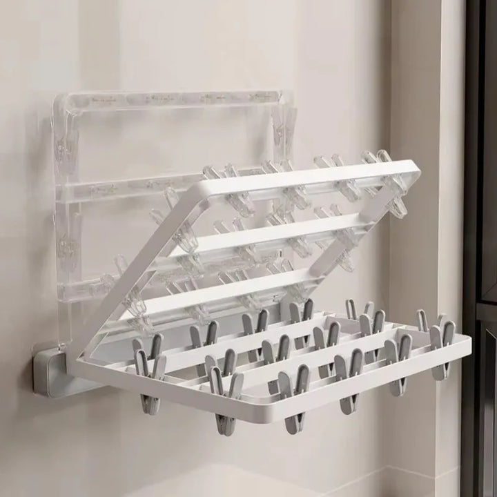 BowLift | Wall-Mounted Folding Dryer AeroFold | Space-Saving Clothes Dryer & Towel Holder | Windproof & Load-Bearing | Foldable