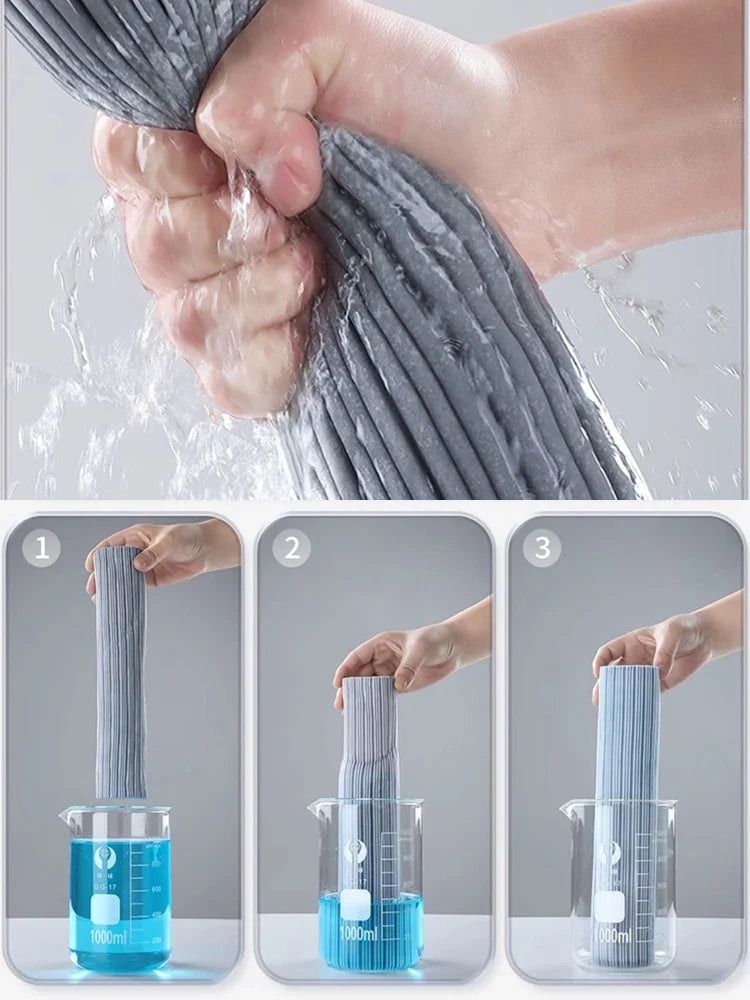 BowLift | Mopilo Folding Sponge Mop | Without Hand Contact | 125 cm Length | For Tiles, Wood & Glass