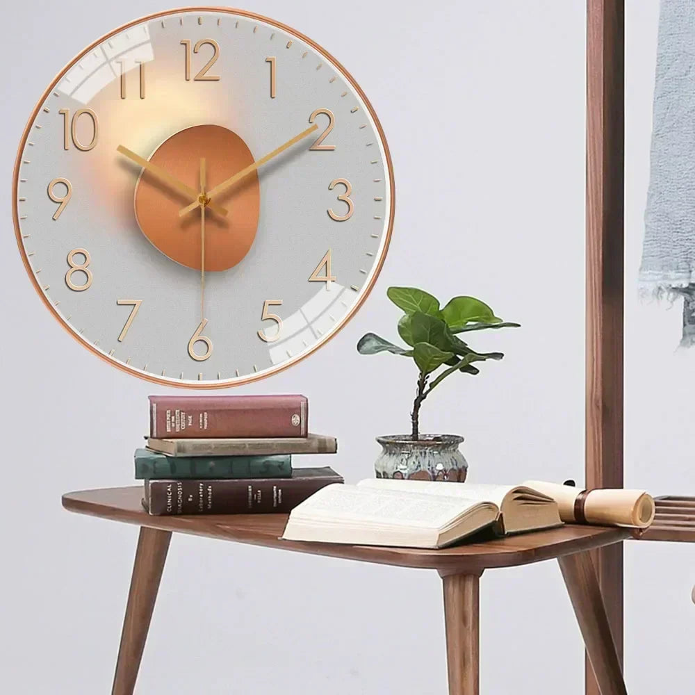 SilentTime - Digital Wall Clock in Classic Style - 8 Inch Bowlift