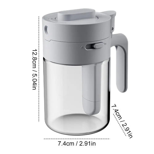 BowLift | Transparent Glass Lockable Airtight  Seasoning Jar with Spoon