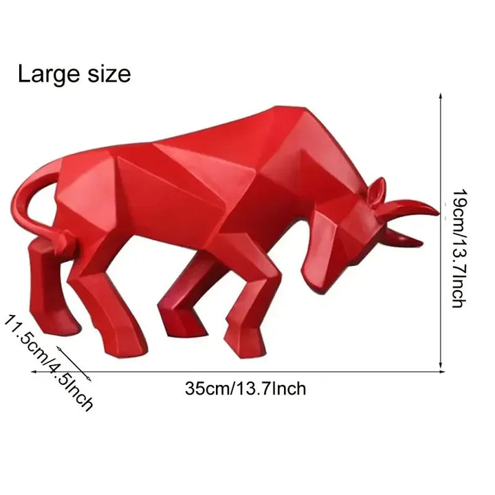 BowLift | ToroArte Bull Sculpture | Nordic Design | Resin Figure Modern | 35 cm / 26 cm