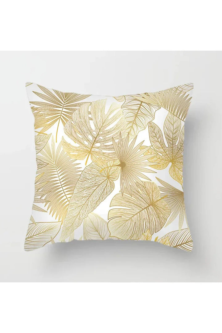 Yellow Leaf Polyester Pillowcase | Bowlift