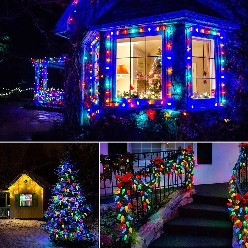 BowLift | SunBerry Solar-Strawberry-Light String | 8 Light Modes | Color Change & Solar Powered | For Garden, Balcony & Christmas