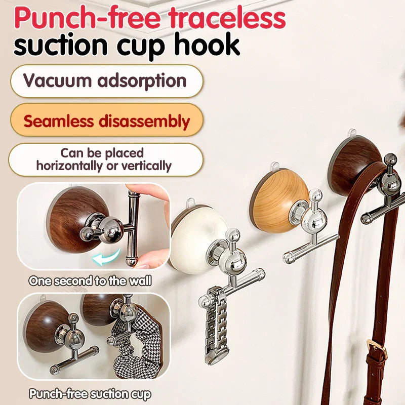 Punch-Free Quick Hang Wall Suction Cup Hook | Bowlift