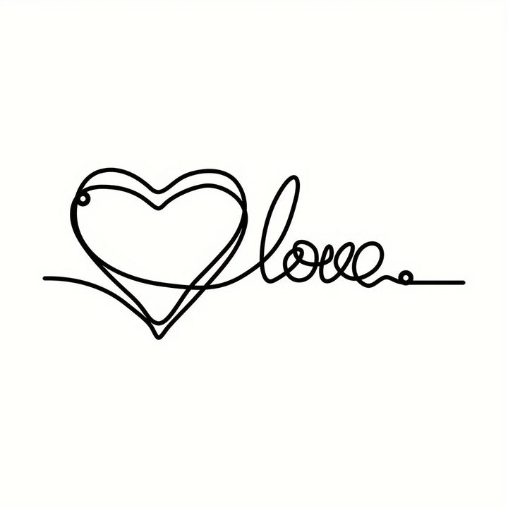 Metal Love Heart 3d Wall Decoration For Bedroom Living Room Cute Modern Home Art Decor | Bowlift