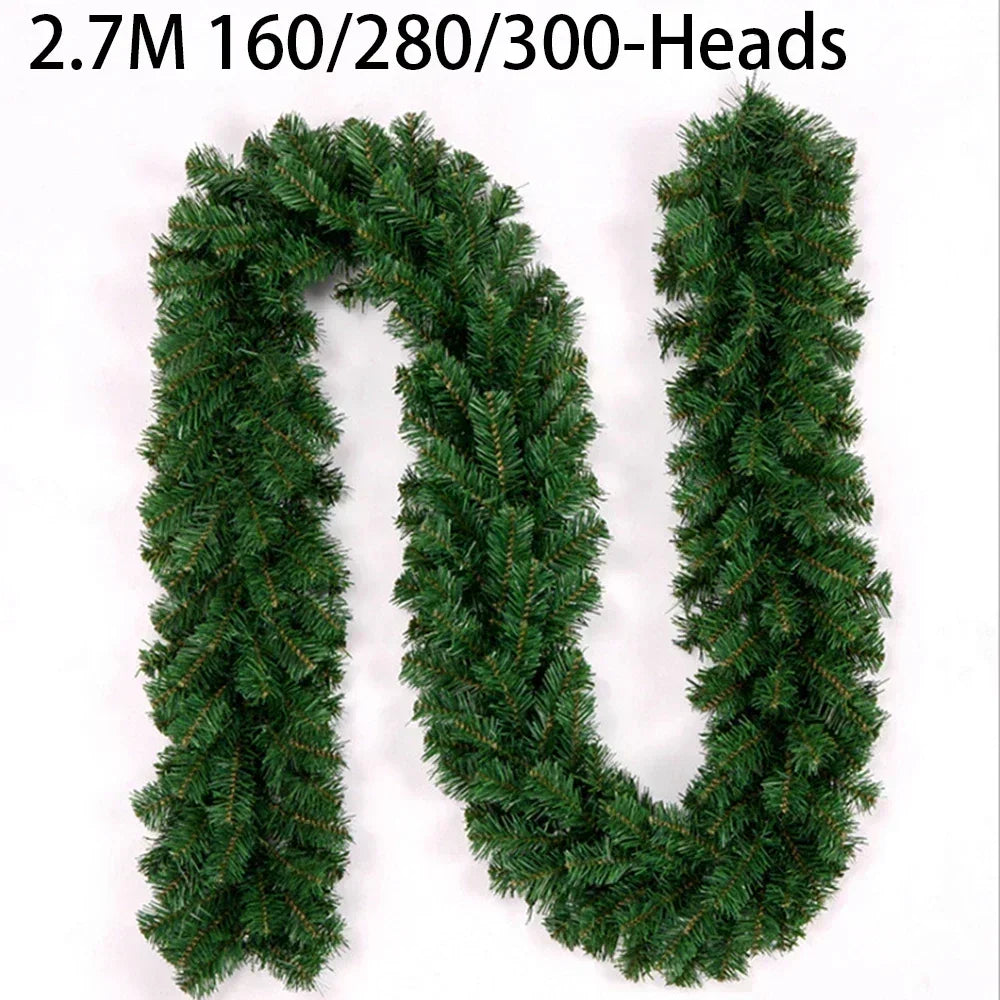 BowLift | EverPine Christmas Garland | 2.7 m Artificial Fir Garland | Dense PVC Fir Branches | Christmas Decoration for Staircase, Fireplace & Windows