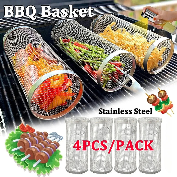 BowLift | GrillEnjoy 360° – Rotating BBQ basket for campfire & grill