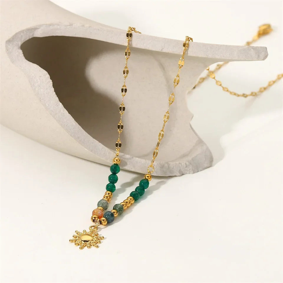 BowLift | Dainty Boho Inspired Sun Pendant Necklace
