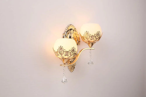 LuxeGlow - Gold LED Wall Lamp for Mood Lighting Bowlift