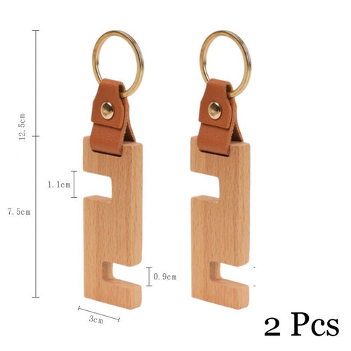 BowLift | Portable Keychain Wood Phone Stand