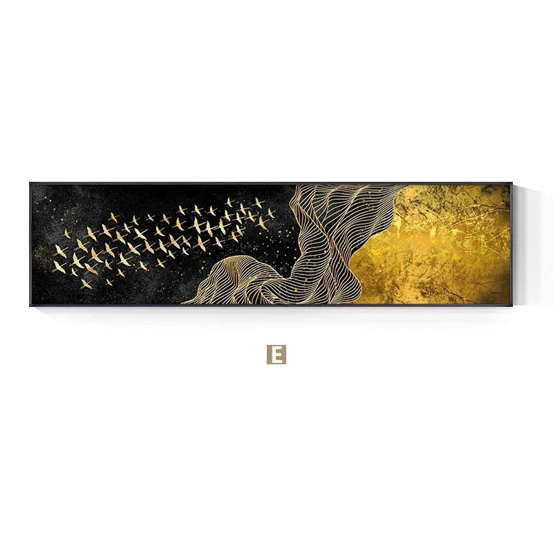 Auspicious Abstract Light Luxury Colorful Wide Format Wall Art Fine Art Canvas Prints Pictures For Above The Sofa Art For Above The Bed | Bowlift