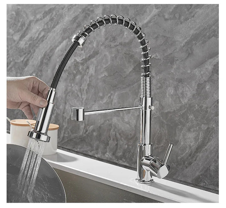 Faucet with Double Outlet – High-Quality Faucet for Flexible Washing, Easy Installation, Ideal for Modern Kitchens, Swiveling and Durable | Bowlift