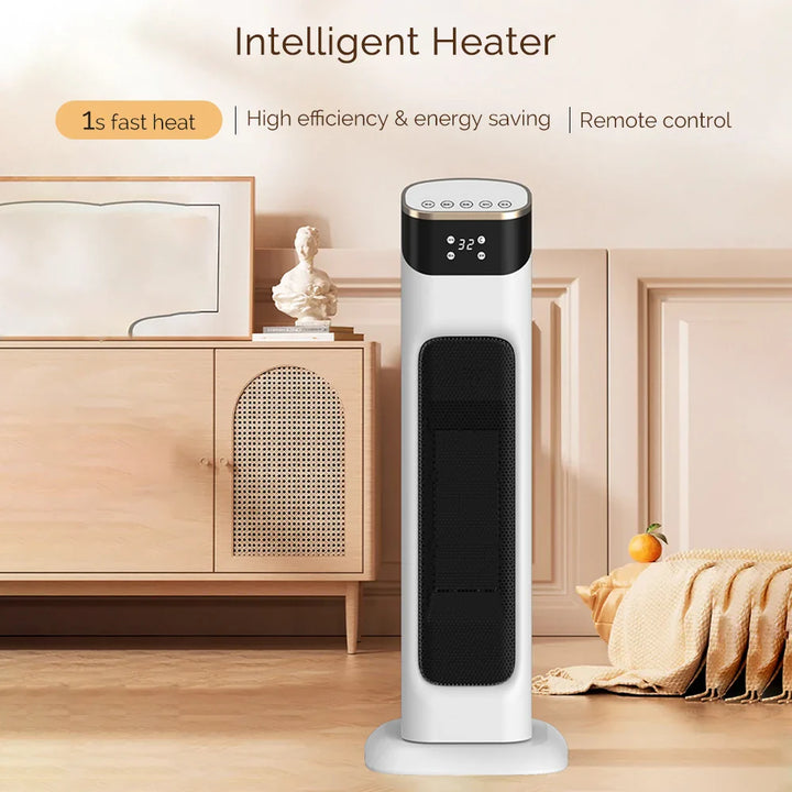 BowLift | Electric PTC Fan Heater with Adjustable Temperature, Remote Control and Timer, Energy Efficient