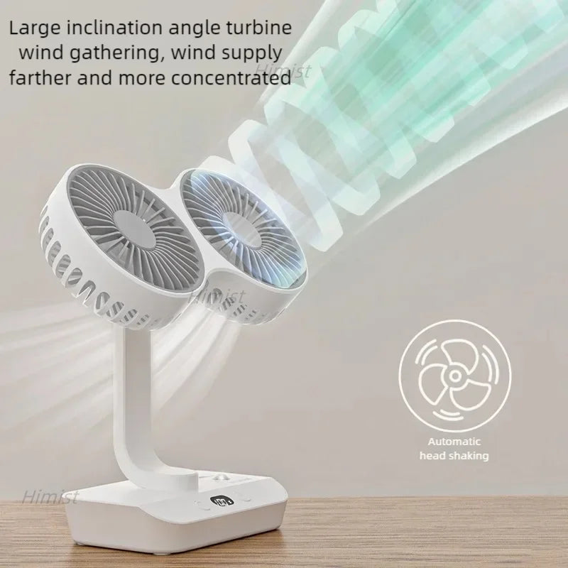 BowLift | Lightweight Double Blades Rechargeable Travel Camp Cooler Fan
