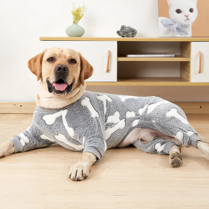 Warmer Hundepajamas for the winter fluffy and stretchable Bowlift