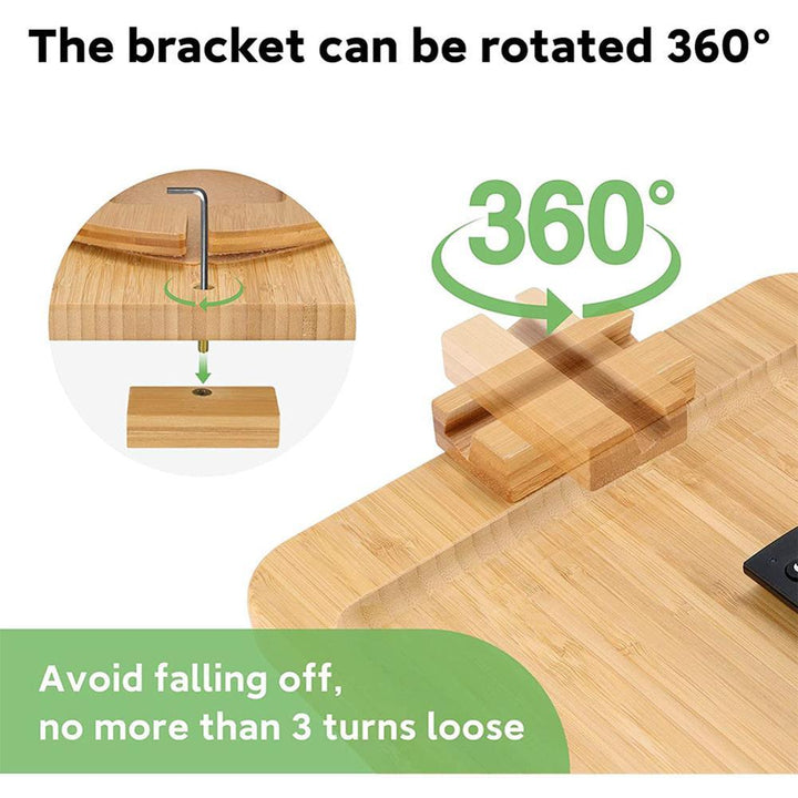 BowLift | Comfy Sofa Armrest Wooden Tray