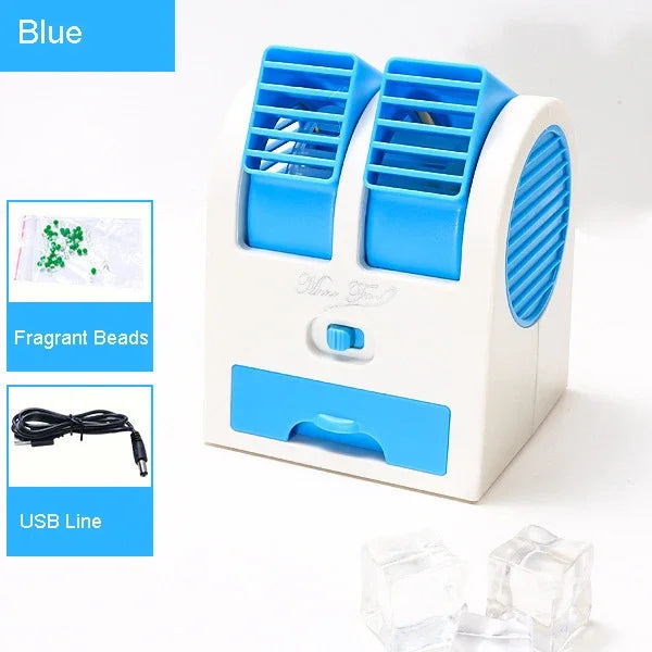 Dual-Outlet Turbo Cooling Desk Humidifier Fan | Bowlift