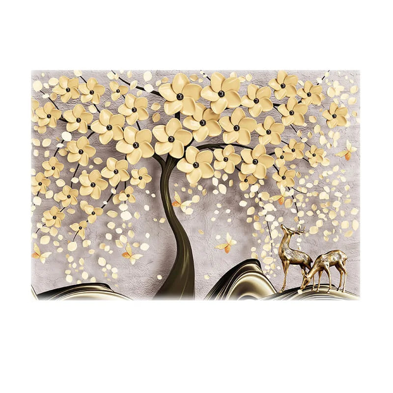 Abstract Floral Big Blossom Petal Tree Wall Art Fine Art Canvas Prints Picture For Living Room Bedroom Salon Art Decor | Bowlift