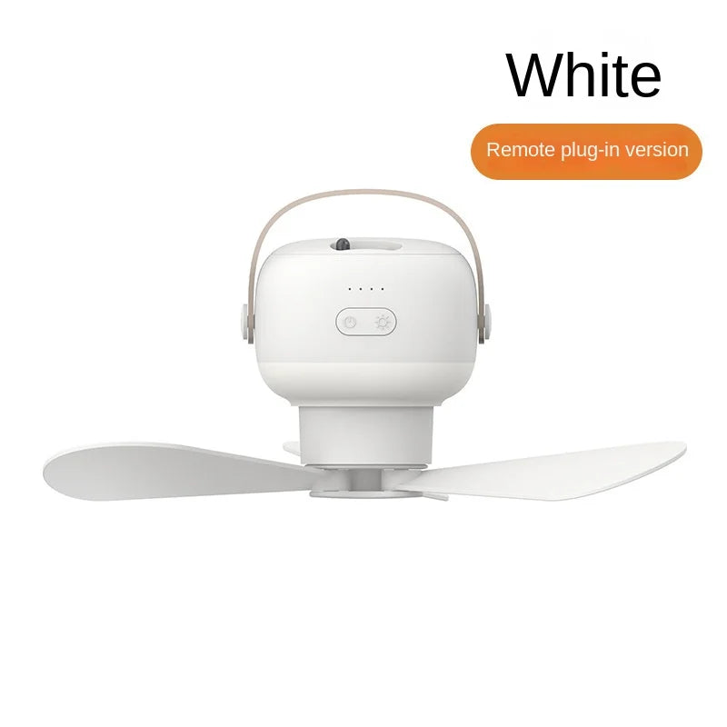 Portable Wireless Mini Ceiling Fan – USB Fan with Remote Control, Stand, Night Light for Home, Outdoor & Camping | Bowlift