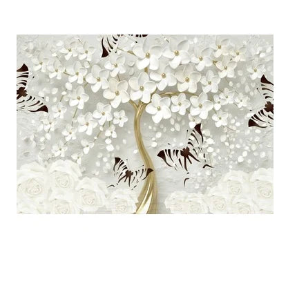 Abstract Floral Big Blossom Petal Tree Wall Art Fine Art Canvas Prints Picture For Living Room Bedroom Salon Art Decor | Bowlift