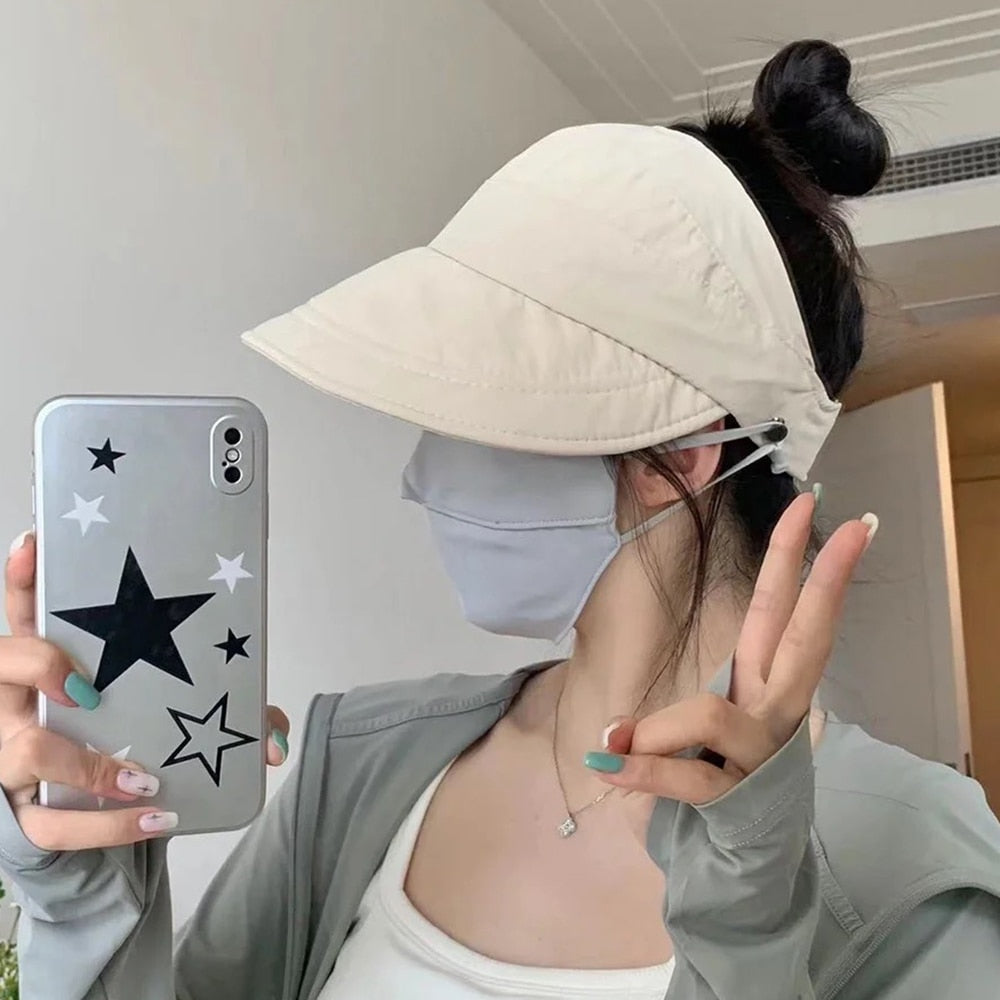 Sun Safe Chic Summer Mask Holder Hat | Bowlift